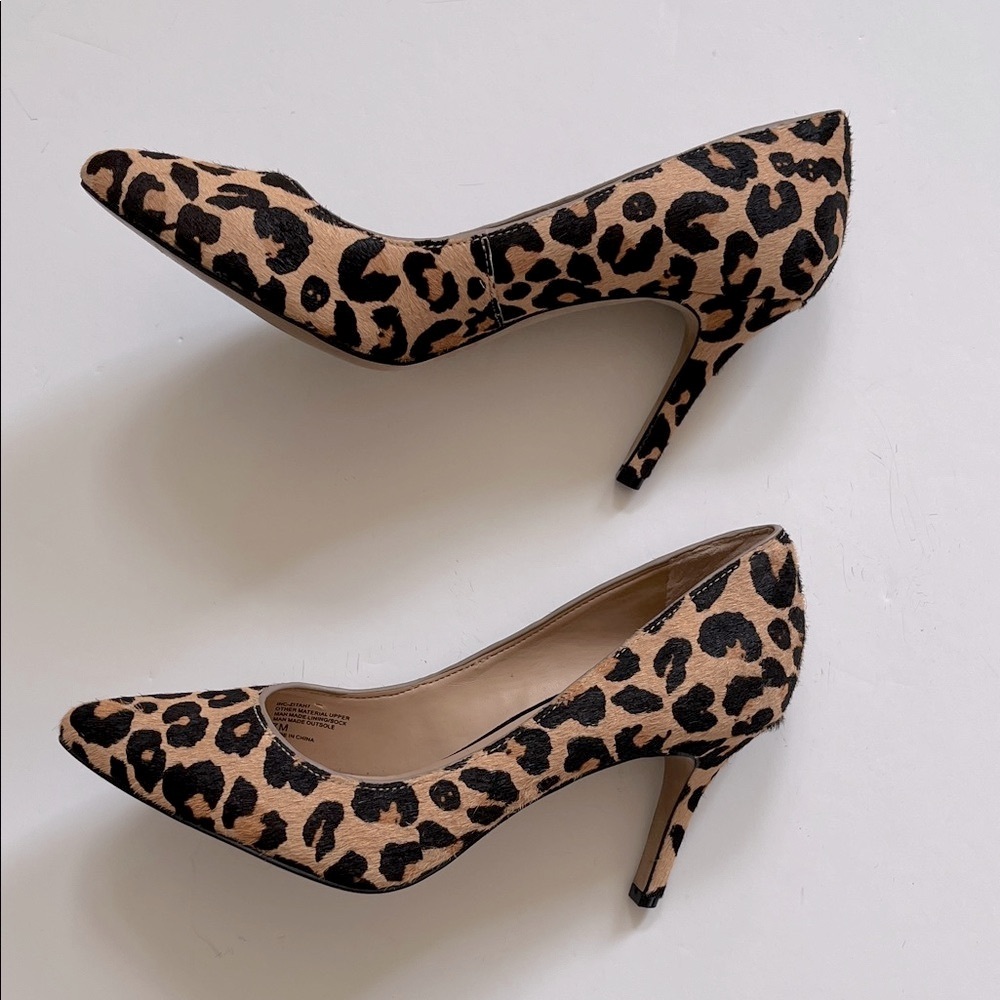 INC Animal Leopard  Print Calf Hair High Heel Pumps Heels Size 7